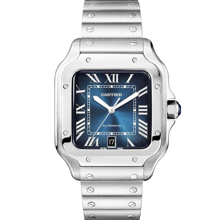 Cartier santos 100 blue new arrivals