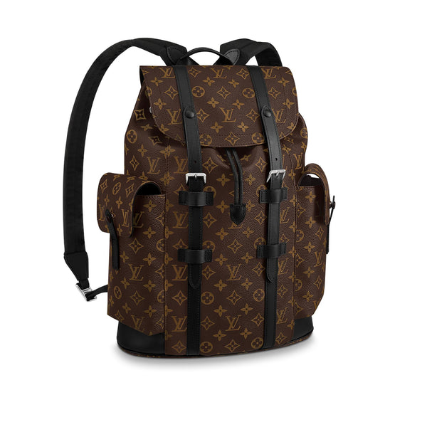 Pre-owned Louis Vuitton Monogram Macassar Canvas Christopher Mm