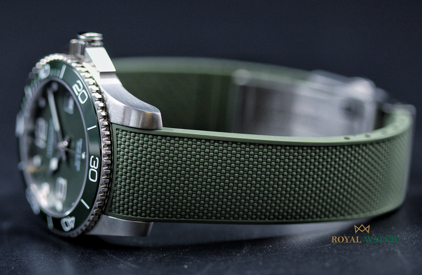 Longines Hydroconquest 41mm Green Dial on Rubber (New)