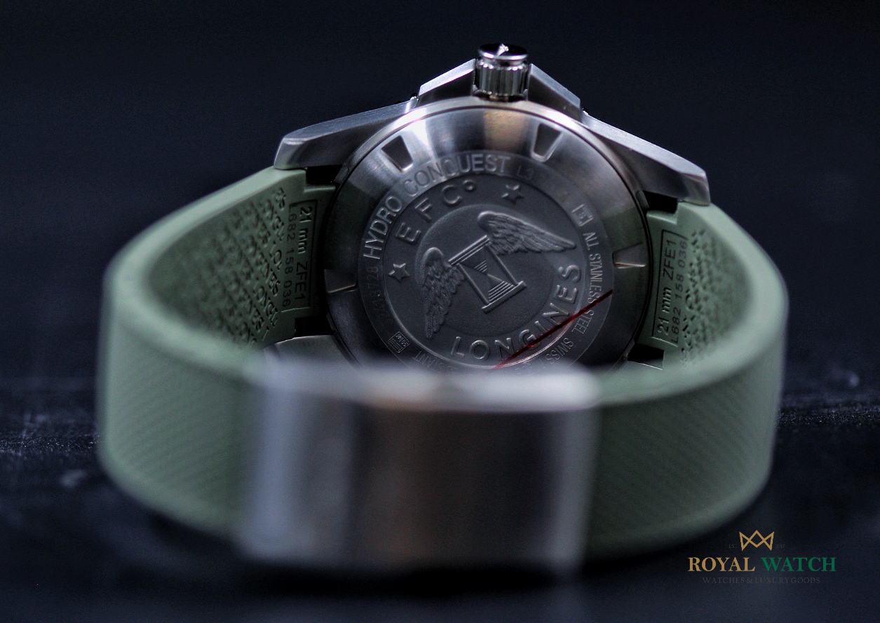 Longines Hydroconquest 41mm Green Dial on Rubber (New)